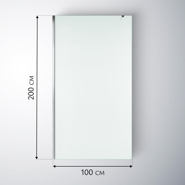 Душевая стенка Saniteco Walk-In SN-W8MC100 (100x200, матовое стекло, хромированный профиль)