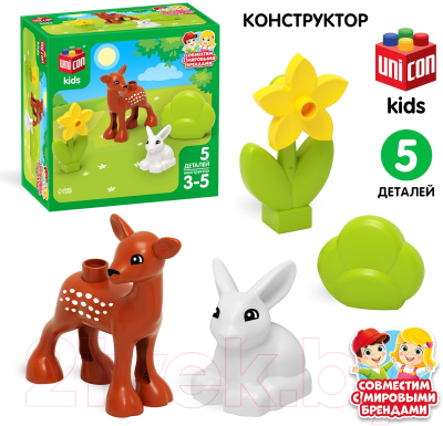Конструктор Unicon Олененок и зайка / 9468374