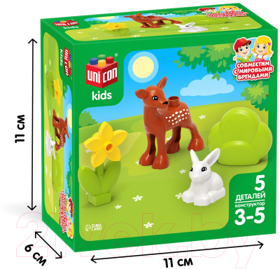 Конструктор Unicon Олененок и зайка / 9468374