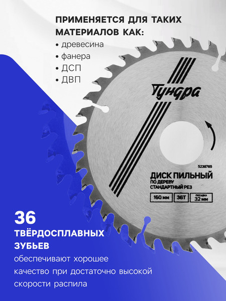 Пильный диск Tundra 5239765
