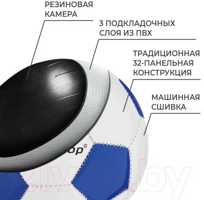 Футбольный мяч Onlytop 1026014