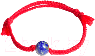Браслет Wolves Красная нить с лазуритом 40951 - фото