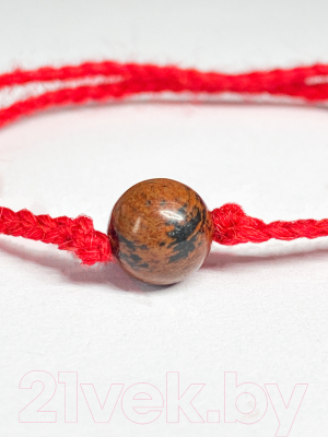 Браслет Wolves Красная нить с обсидианом 40967