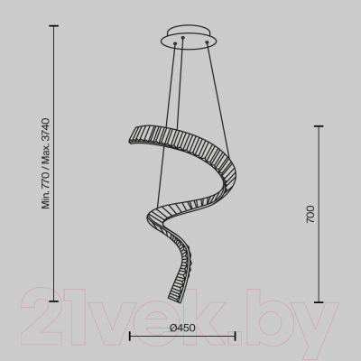 Потолочный светильник Maytoni Krone P097PL-L48BS3K