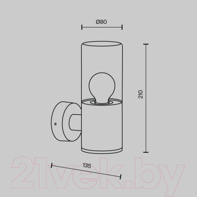 Бра уличное Maytoni Amas O432WL-01GF