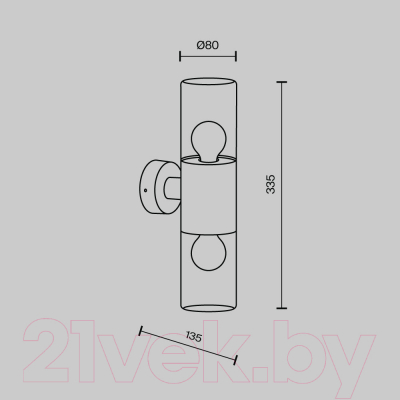Бра уличное Maytoni Amas O432WL-02GF