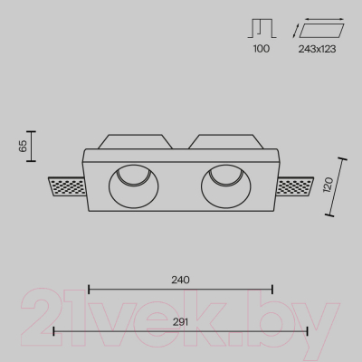 Точечный светильник Maytoni Gyps Modern DL002-WW-02-W