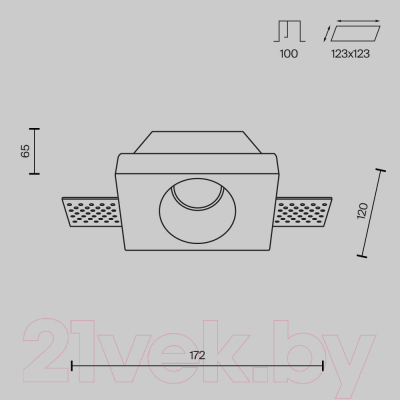 Точечный светильник Maytoni Gyps Modern DL001-WW-01-W