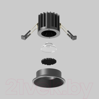 Точечный светильник Maytoni Round DL058-7W3K-B