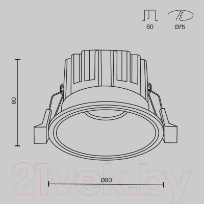 Точечный светильник Maytoni Round DL058-12W3K-B