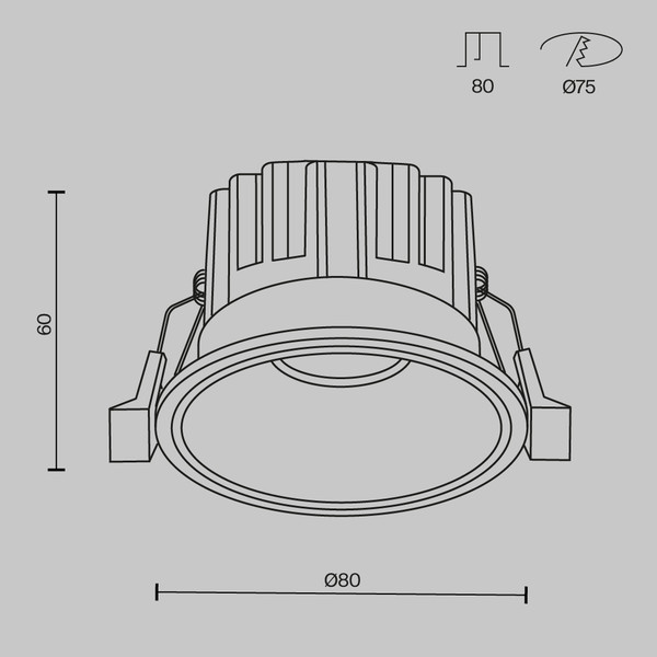 Точечный светильник Maytoni Round DL058-12W3K-BS