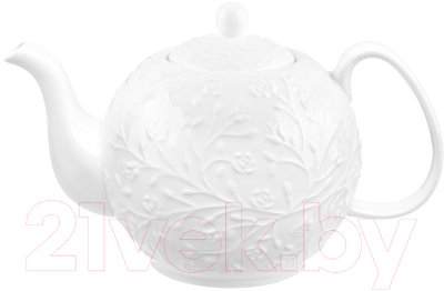 Заварочный чайник Elan Gallery Веточки-цветочки / 630062  - фото