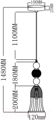 Потолочный светильник Moderli Glassy / V10907-P