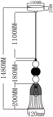 Потолочный светильник Moderli Glassy / V10908-P