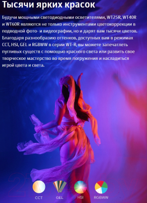 Осветитель студийный Godox Dive Light WT25D для подводной съемки / 30437