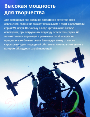 Осветитель студийный Godox Dive Light WT40D для подводной съемки / 30438