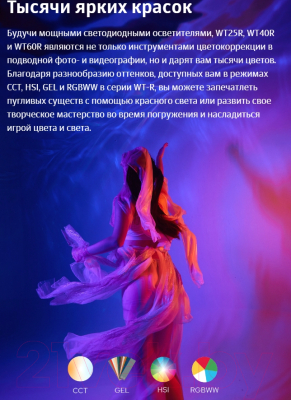 Осветитель студийный Godox Dive Light WT40D для подводной съемки / 30438