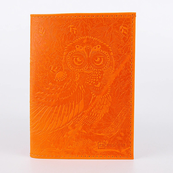 Обложка на паспорт Poshete Сова / 676-1/2-062-234ORN - фото