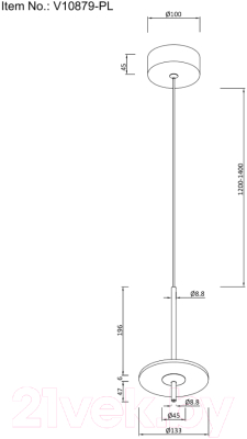 Потолочный светильник Moderli Ella / V10879-PL