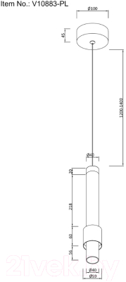 Потолочный светильник Moderli Elli / V10883-PL
