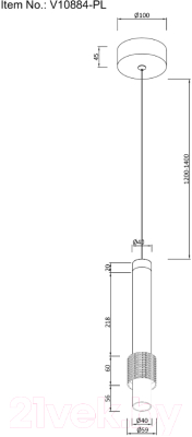 Потолочный светильник Moderli Elli / V10884-PL