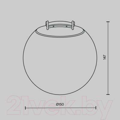 Потолочный светильник Maytoni Luna TR125B-10W3K-B
