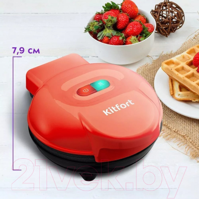 Вафельница Kitfort КТ-3614-1 (красный)