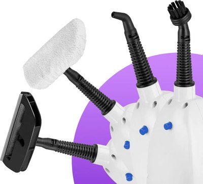 Пароочиститель Kitfort КТ-1054-3 (белый/синий)