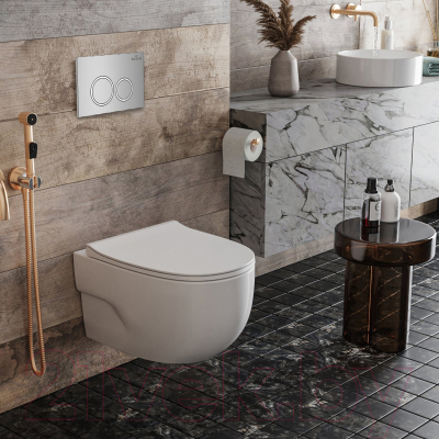 Унитаз подвесной с инсталляцией Roxen StounFix Slim 516917