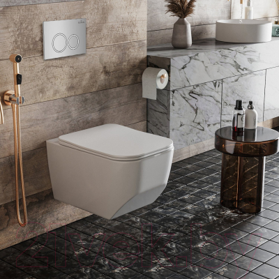 Унитаз подвесной с инсталляцией Roxen StounFix Slim 518414