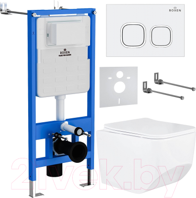 Унитаз подвесной с инсталляцией Roxen StounFix Slim 540025 - фото