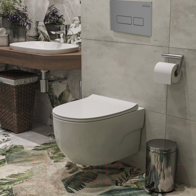 Унитаз подвесной с инсталляцией Roxen StounFix Slim 607036