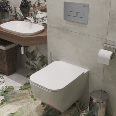 Унитаз подвесной с инсталляцией Roxen StounFix Slim 608537