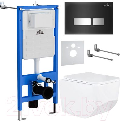 Унитаз подвесной с инсталляцией Roxen StounFix Slim 649644 - фото