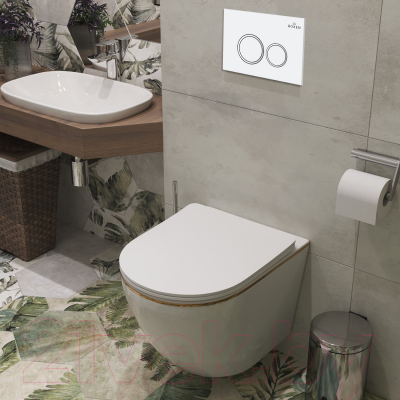 Унитаз подвесной с инсталляцией Roxen StounFix Slim 728092