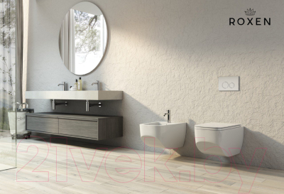 Унитаз подвесной с инсталляцией Roxen StounFix Slim 728092