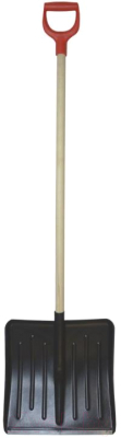 Лопата для уборки снега Агростройлидер №1 с планкой, ручкой и черенком СНЕГ-01.01/комп - фото