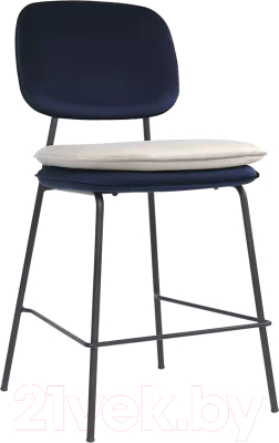 Стул барный Bergenson Bjorn Pea / BB0000626 (темно-синий/бежевый) - фото