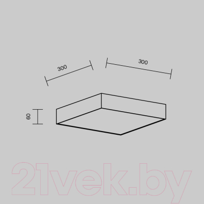 Потолочный светильник Maytoni Zon C032CL-36W4K-SQ-W
