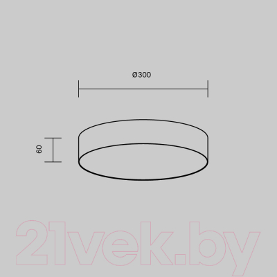Потолочный светильник Maytoni Zon C032CL-36W4K-RD-B