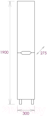 Шкаф-пенал для ванной Onika Айленд 30 / 403082
