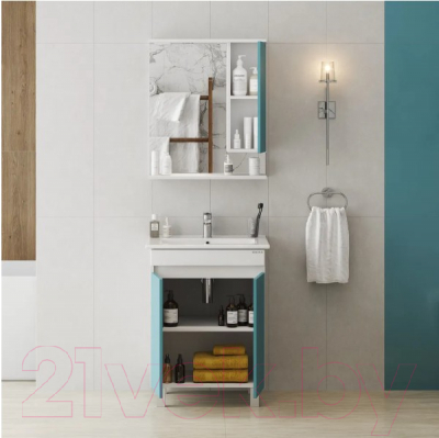 Шкаф с зеркалом для ванной Onika Марви 60 / 206089