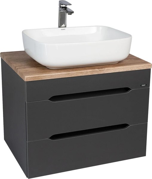 Тумба под умывальник Viant Марсель / VMAR57NG-T2YP - фото