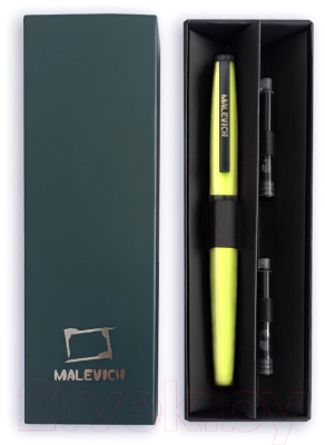 Ручка перьевая Малевичъ С конвертером + два картриджа / 196421