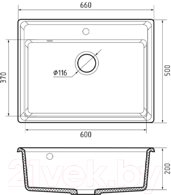 Мойка кухонная GranFest GF-LV-660