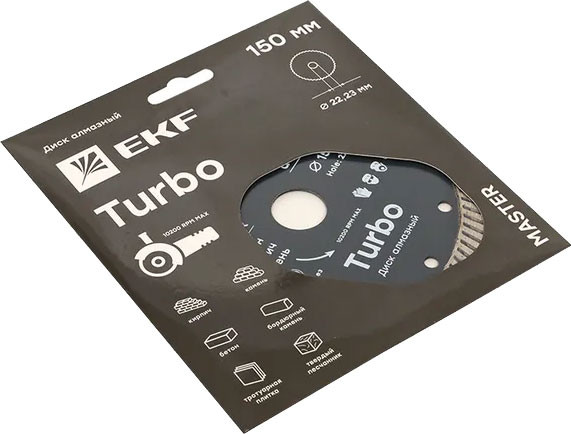 Отрезной диск алмазный EKF Turbo dd-150t