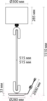Торшер Odeon Light Bagel 5410/1FA