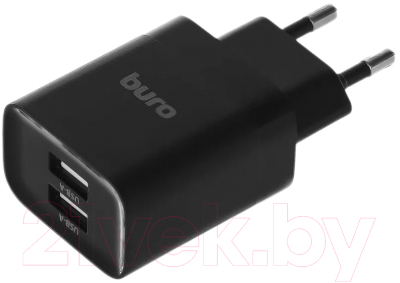 Адаптер питания сетевой Buro BUWE1 10.5W 2.1A 2xUSB / BUWE10S200BK - фото