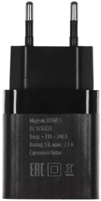 Адаптер питания сетевой Buro BUWE1 10.5W 2.1A 2xUSB / BUWE10S200BK