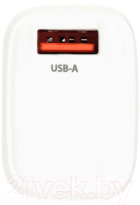 Адаптер питания сетевой Buro BUWG1 18W 3A (QC) USB-A / BUWG18P100WH